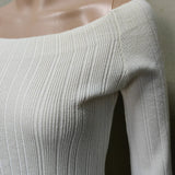 Simple Ribbed Knit Long Skirt Solid Color Slash Neck Chic Spring Autumn Women Dress Core Spun Yarn Fashion Slim Dresses 2025 New