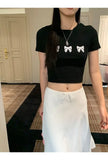 Elegant White Women Satin Skirt Fairycore Ruffle Mid Skirts Coquette A-line Basic Casual Korean Style Summer Silk Skirt