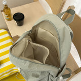 Women's Drawstring Ruched Lightweight Backpack Minimalist Casual Aesthetic Daily Simple Solid Color School Bag New Trend