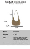 Pbong  Casual Chic New Moon Bag Women's Fashion Simple Design Trendy Spring PU Material Medium Size Daily Match Sewing Line