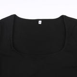 Black Long Velour Side Split Dress