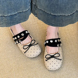 Bow Women's Mary Jane Shoes Flats Fashion Casual Shoes for Woman Elegant Lolita Sandals New Shallow Sport Dress Mujer Zapatillas