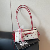 Pbong  Trendy Bow Shoulder Bag Y2K Summer  Underarm Bag Daily Square Bag Casual Ladies New in Vintage  Handbags and Purses