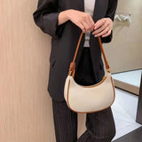 Pbong  Shoulder Bag Handbag Women PU Small Square New in Handbag White Elegant Lady Fashionable and Trendy Armpit bag Cute Hobos