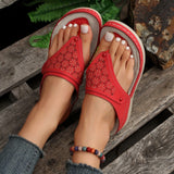 Pbong  Summer Women Wedge Sandals Open Toe Outdoor New Flip Flops Fashion Casual Designer Shoes Slip on Platform Sandals Slides