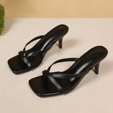 Women Clip Toe Slippers High Heels Flip Flops Summer Shoes Woman Sandals Sexy Beach Dress Shoes Casual Pumps Mujer Slides