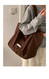 Pbong  College Style Canvas Bags for Women New Korean  Tote Casual Large Capacity Cloth Bag