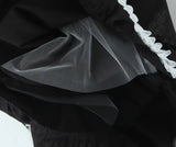2025 Summer Mesh Patchwork Chic Black New Dress Fashion V-neck Sleevelss Party Slip Dress A-line Pleat Y2K Street Short Dress