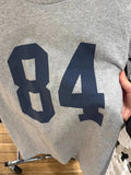 84 Print Gray Streetwear T-Shirt Woman Round Neck Short Sleeve Cotton Tee Shirts Summer American Vintage Casual Tshirt Y2k Tops
