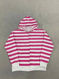 2000s Punk Hip Hop Rock High Street Men Hooded Stripes Pattern Print Fashion Versatile Casual Autumn Winter Coat emo Sweatshirts