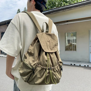 Pbong  Casual Drawstring Backpack for Women and Men Lightweight Outdoor Travel Sports Backpacks College Students Boys Girls School Bag