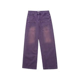 Y2k Purple Colored Baggy Jeans Women Wide leg Oversize Cargo Pants Harajuku Korean Fashion Streetwear Trousers Japanese 2000s