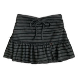 Pbong  2000s Harajuku Hot Girl Striped Slim Mini Skirts Y2k American Vintage Summer Short Party Skirts Subculture Sweet Casual Skirts