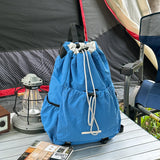 Women's Large Capacity Nylon Drawstring Backpack Casual Trendy Travel School Book Bag Soft New Trend Fashion Back Packs
