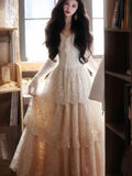 Autumn Women Elegant Lace Patchworke Midi Dress Long Sleeve Vintage Party Prom Vestidos Female Clothing Female Birthday Clothes