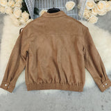 Pbong  New Autumn Casual Women's Fashion Jackets Loose Lapel Zipper Long Sleeve Pockets Female Coats Lady Commute Streetwear