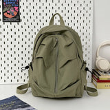 Pbong  New Student Schoolbag for Girl solid color simple and lightweight travel backpack trendy Korean style daily backpack