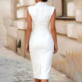 Pbong  Sexy Bodycon Long Dress Women Summer Fashion Casual Sleeveless Slim Maxi Dresses Elegant