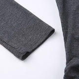 Ribbed Knitted Ruched Folds Long Dress