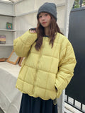 Winter Warm Cute Parkas Women Long Sleeve Loose Preppy Style Sweet Coat Casual O Neck Thick Soft Vintage New Cotton Jackets
