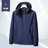 Pbong  Outdoor Thin Hooded Waterproof Jacket Men's Women's Windproof Mountain Climbing Suit Single Layer Rainproof Camping Hiking Down