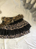 Pbong  Mini Women Skirt Japanese Fashion Jupe Contrast Color Leopard Print Sweet Y2k Skirts Faldas Mujer Casual Summer Sexy Saia