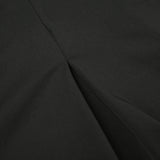 Black Square Neck Long Sleeve Dress