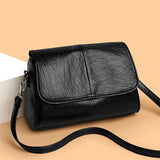 Pbong  Soft Leather Large Capacity Fashionable Wide Crossbody Bag for Women Pillow Shaped Handbag Business Commuting Style PU Material