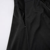 V-Neck Long Sleeve Pleated Party Dress