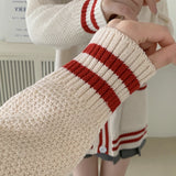 Women's Cardigan Oversized Long Sleeve Button Down Knitted Sweater Jacket Female Autumn Winter Preppy Vintage Outfit