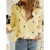 Pbong  Women Clothing Fashion Clothes Streetwear Shirts for Women Vintage Cotton Linen Casual Tees Spring Autumn New Tops Tshirt