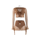 Summer Swimsuit Women's Sexy Bikini Set Holiday Style Sexy Sunscreen Swimsuit Cover Skirt Beach Women's Sexy Three Piece Set