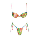 Sexy Printed Bikini 2025 Women Swimsuit Push Up Swimwear Female Bandeau Biquini Halter Bathing Suit Summer Bodysuit Beachwear