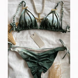 New Bikini Sexy Tie Dye Split Women Swimwear Swimwear Women