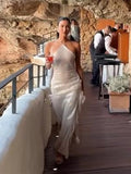 Elegant Sequin Ruffle Evening Dresses Women Retro Glitter Sleeveless Slim Halter Long Dress Lady Chic Street Party Holiday
