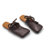 Square Toe Slippers Women Flats Mules Shoes for Woman Sandals New Casual Flip Flops Slingback Fashion Retro Dress Mujer Slides