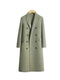 Women Long Woolen Windbreaker Coat Korean Loose Fashion Single-breasted Lapel Coats Female Autumn Winter Warm Lady Overcoats