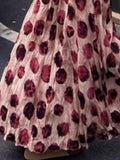 Pbong  Polka Dot Skirt Women Clothing Vintage Pleated Jupe High Waist Big Swing Saia Loose Autumn Long Skirts