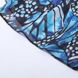 Pbong  Sexy Print Hollow Out Women's Dress Pleated Patchwork Hip Package Sleeveless Female Dresses Summer Party Lady Robe New