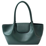 Pbong  Fashion PU Chic Tote Handbag Retro Solid Color Underarm Pouch Commute Daily Shoulder Bag Large Capacity Top-Handle Bags