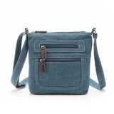 Pbong  Hot Denim Shoulder Bag Men Women Solid Color Messenger bag Casual Fashion Crossbody bags Retro Male Zipper Diagonal Straddle sac