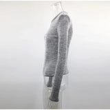 Fashion Solid Round Neck Thin Knitted Sweater Elegant Long Sleeve Bodycon Pullover 2024 New Autumn Lady Commuting Street Outwear