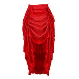 Pbong  Simple Pure Color Dance Skirt Midi Skirt Pleated Design Versatile Style for plus Size Women Straight Cut Silhouette