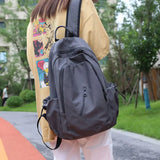 Pbong  Women's Backpacks Casual Lightweight Nylon Girls School Bag Fashion Women Travel Backpack Men's 15 inch Laptop Bags