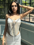 Classic High Slits Skirts Women See Through Folds Skinny Summer Trend Street Simple Versatile Girly Temperament Bottoms
