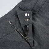 Y2K Vintage Slightly Flared Suit Pant Fashion Elegant Casual Low-rise Straight Skinny Solid Trousers Streetwear Clothes