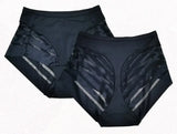 High Waist Briefs Women Seamless Panties Transparent Mesh High Elastic Tummy Control Shapewear Ice Silk Underwear Sexy Lingerie