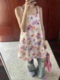 Pbong  New Printing Sweet Dress Women's Clothing Slim Waist Sleeveless Summer Dresses Fashion Sweet Mini Dresses