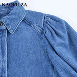 Pbong  Kaopu Spring Summer Fashion Retro Casual Women's Shirt Simple Design Top Button up Cotton Polyester Blend Slim Fit