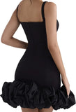 Pbong  Sexy Backless Sling Dresses for Summer Woman's Dress New SKinny High Waist Solid Mini Dress Women Clothing